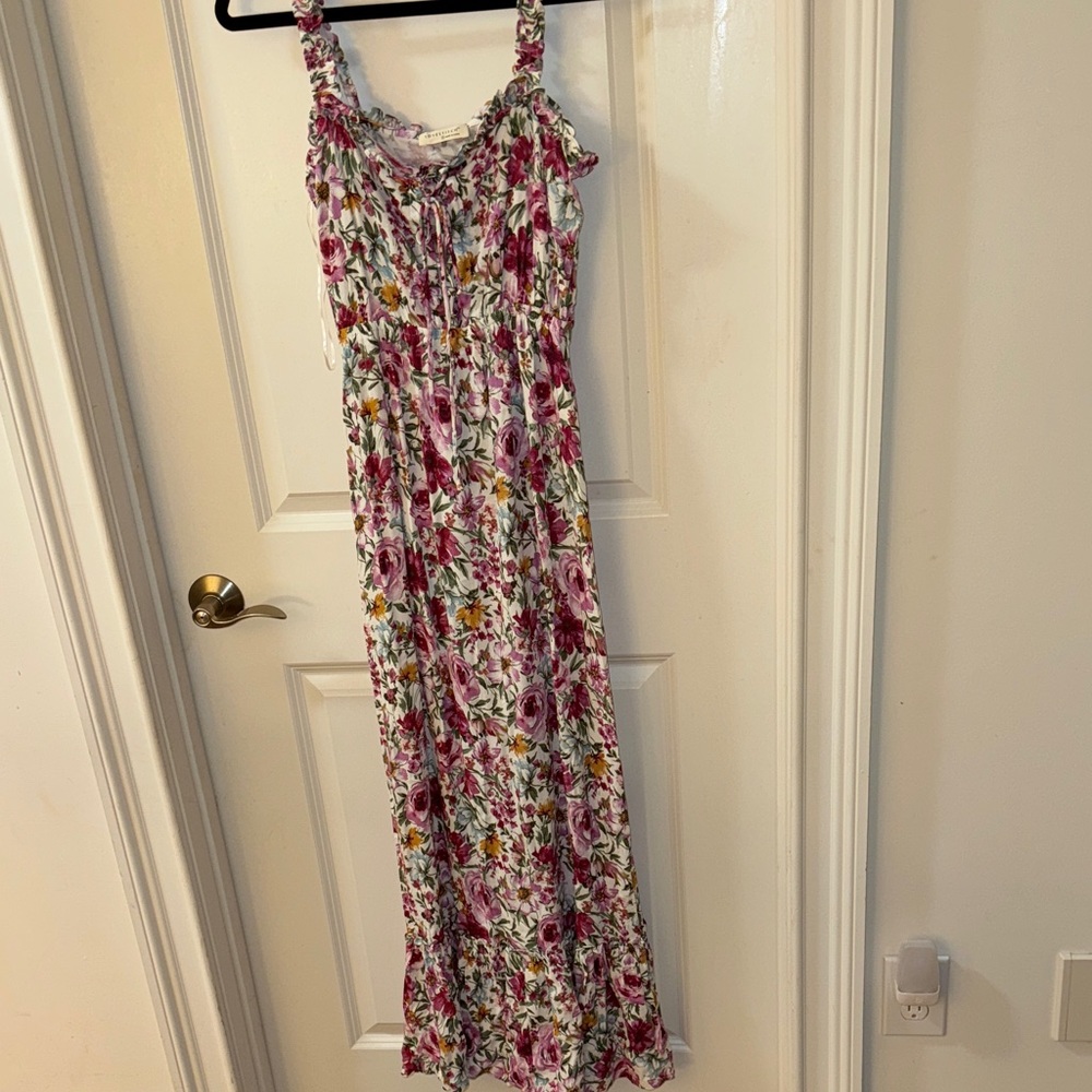 Lovestitch Floral Maxi Dress - Pink and White
